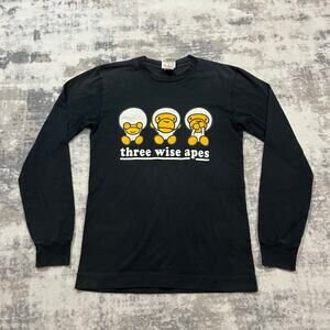 Authentic Bape 2009 3 Wise Apes Longsleeve Tee S